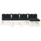 Set Salotto da Giardino su Pallet 6 pz Cuscini Antracite Legno Set Salotto da Giardino su Pallet 6 pz Cuscini Antracite Legno