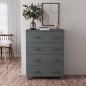 Credenza HAMAR Grigio Scuro 79x40x103,5 cm Legno Massello Pino Credenza HAMAR Grigio Scuro 79x40x103,5 cm Legno Massello Pino