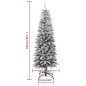 Albero Natale Artificiale Sottile Neve Floccata 150cm PVC e PE Albero Natale Artificiale Sottile Neve Floccata 150cm PVC e PE