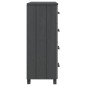 Credenza HAMAR Grigio Scuro 79x40x103,5 cm Legno Massello Pino Credenza HAMAR Grigio Scuro 79x40x103,5 cm Legno Massello Pino