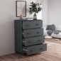 Credenza HAMAR Grigio Scuro 79x40x103,5 cm Legno Massello Pino Credenza HAMAR Grigio Scuro 79x40x103,5 cm Legno Massello Pino