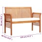 vidaXL Panca da Giardino a 2 Posti 120 cm in Legno Massello di Acacia vidaXL Panca da Giardino a 2 Posti 120 cm in Legno Massello di Acacia