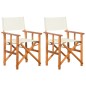 Sedie da Regista 2 pz in Legno Massello di Acacia Sedie da Regista 2 pz in Legno Massello di Acacia