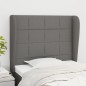 Testiera ad Orecchio Grigio Scuro 93x23x118/128 cm in Tessuto Testiera ad Orecchio Grigio Scuro 93x23x118/128 cm in Tessuto