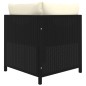 Set Divani da Giardino 6 pz con Cuscini in Polyrattan Nero Set Divani da Giardino 6 pz con Cuscini in Polyrattan Nero