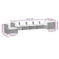Set Divani da Giardino 7 pz con Cuscini in Polyrattan Nero