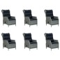Set Mobili da Pranzo per Giardino 9 pz Grigio Chiaro Set Mobili da Pranzo per Giardino 9 pz Grigio Chiaro
