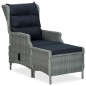 Set Mobili da Pranzo per Giardino 9 pz Grigio Chiaro Set Mobili da Pranzo per Giardino 9 pz Grigio Chiaro