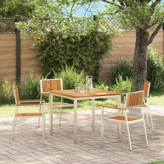 vidaXL Sedia da Giardino 4 pcs Marrone Legno massello di teak