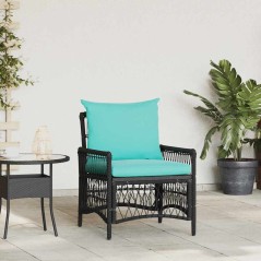 vidaXL Sedia da Giardino Nero 60 x 70 x 78cm polyrattan