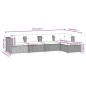 Set Divani da Giardino 5 pz con Cuscini in Polyrattan Grigio Set Divani da Giardino 5 pz con Cuscini in Polyrattan Grigio