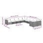Set Divani da Giardino 10 pz con Cuscini in Polyrattan Marrone Set Divani da Giardino 10 pz con Cuscini in Polyrattan Marrone