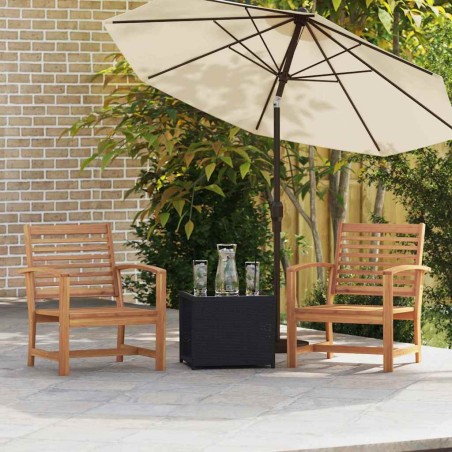 vidaXL Sedie da giardino 2 pcs Naturale 60 x 65 x 76.5 cm