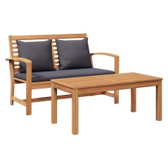 vidaXL Panchina da giardino Naturale 110 x 64 x 76.5 cm
