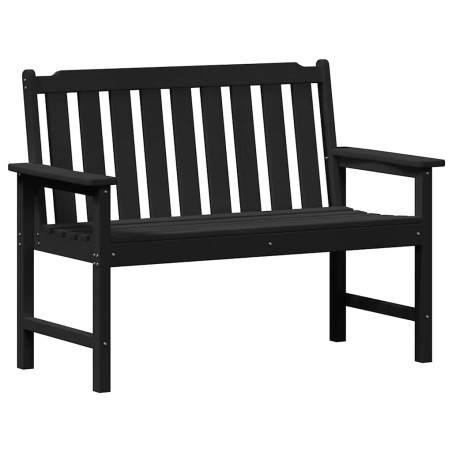 vidaXL Panchina da giardino con cuscino Nero 120 x 59 x 88cm Plastica