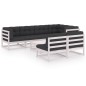 Set Divani da Giardino 8 pz con Cuscini Legno Massello di Pino Set Divani da Giardino 8 pz con Cuscini Legno Massello di Pino