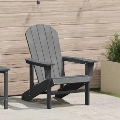 vidaXL Sedia Adirondack Grigio chiaro 74 x 82 x 92cm Plastica