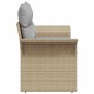 vidaXL Divano da giardino con cuscino Beige 141 x 62 x 69cm polyrattan vidaXL Divano da giardino con cuscino Beige 141 x 62 x 69cm polyrattan