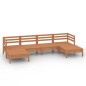Set Salotto da Giardino 6 pz in Legno Massello di Pino Miele Set Salotto da Giardino 6 pz in Legno Massello di Pino Miele
