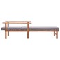 Sdraio con Cuscino Polyrattan e Legno Massello di Acacia Grigia Sdraio con Cuscino Polyrattan e Legno Massello di Acacia Grigia