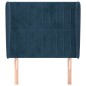 Testiera ad Orecchio Blu Scuro 103x23x118/128 cm in Velluto Testiera ad Orecchio Blu Scuro 103x23x118/128 cm in Velluto