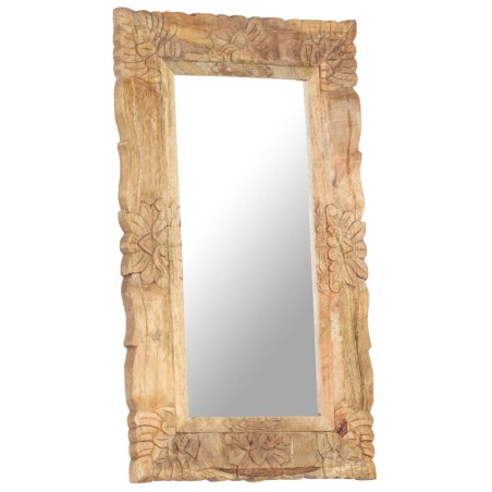 vidaXL Specchio 80x50 cm in Legno Massello di Mango