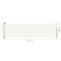 Tenda da Sole Laterale Retrattile per Patio 180x600 cm Crema Tenda da Sole Laterale Retrattile per Patio 180x600 cm Crema