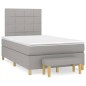 vidaXL Giroletto a Molle con Materasso Grigio Chiaro 120x200cm Tessuto