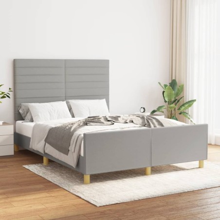 vidaXL Giroletto senza Materasso Grigio Chiaro 140x200 cm Tessuto