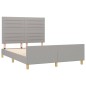 vidaXL Giroletto senza Materasso Grigio Chiaro 140x200 cm Tessuto vidaXL Giroletto senza Materasso Grigio Chiaro 140x200 cm Tessuto