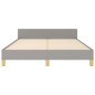 vidaXL Giroletto senza Materasso Grigio Chiaro 140x200 cm Tessuto vidaXL Giroletto senza Materasso Grigio Chiaro 140x200 cm Tessuto