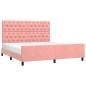 Giroletto con Testiera Rosa 160x200 cm in Velluto Giroletto con Testiera Rosa 160x200 cm in Velluto