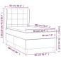 Giroletto a Molle con Materasso Blu Scuro 90x200 cm in Velluto