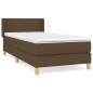 Giroletto a Molle con Materasso Marrone Scuro 100x200cm Tessuto