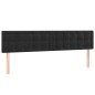vidaXL Giroletto a Molle con Materasso Nero 160x200 cm in Velluto