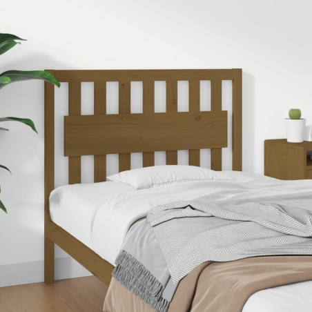 Testiera per Letto Miele 105,5x4x100 cm Legno Massello di Pino