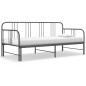 vidaXL Telaio Divano Letto Estraibile Grigio in Metallo 90x200 cm vidaXL Telaio Divano Letto Estraibile Grigio in Metallo 90x200 cm