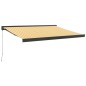 vidaXL Tenda Retrattile Gialla e Bianca 3x2,5 m in Tessuto e Alluminio vidaXL Tenda Retrattile Gialla e Bianca 3x2,5 m in Tessuto e Alluminio