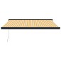 vidaXL Tenda Retrattile Gialla e Bianca 3x2,5 m in Tessuto e Alluminio vidaXL Tenda Retrattile Gialla e Bianca 3x2,5 m in Tessuto e Alluminio