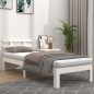Giroletto Bianco in Legno Massello 90x190 cm 3FT Singolo Giroletto Bianco in Legno Massello 90x190 cm 3FT Singolo