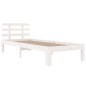 Giroletto Bianco in Legno Massello 90x190 cm 3FT Singolo Giroletto Bianco in Legno Massello 90x190 cm 3FT Singolo