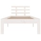 Giroletto Bianco in Legno Massello 90x190 cm 3FT Singolo Giroletto Bianco in Legno Massello 90x190 cm 3FT Singolo