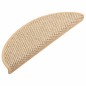 Tappeti Adesivi Scale Aspetto Sisal 15pz 56x17x3cm Beige Chiaro Tappeti Adesivi Scale Aspetto Sisal 15pz 56x17x3cm Beige Chiaro