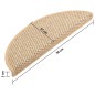 Tappeti Adesivi Scale Aspetto Sisal 15pz 56x17x3cm Beige Chiaro Tappeti Adesivi Scale Aspetto Sisal 15pz 56x17x3cm Beige Chiaro