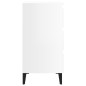 vidaXL Comodini con Gambe in Metallo 2pz Bianco Lucido 40x35x69 cm vidaXL Comodini con Gambe in Metallo 2pz Bianco Lucido 40x35x69 cm