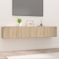 Mobili Porta TV 2 pz Rovere Sonoma 80x30x30cm Legno Multistrato Mobili Porta TV 2 pz Rovere Sonoma 80x30x30cm Legno Multistrato