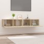 Mobili Porta TV 2 pz Rovere Sonoma 80x30x30cm Legno Multistrato Mobili Porta TV 2 pz Rovere Sonoma 80x30x30cm Legno Multistrato