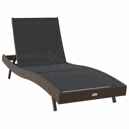 vidaXL Lettino 1-persona 70 x 197 x 82 cm Rattan sintetico, Metallo