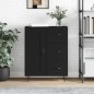 Credenza Nera 69,5x34x90 cm in Legno Multistrato Credenza Nera 69,5x34x90 cm in Legno Multistrato