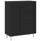 Credenza Nera 69,5x34x90 cm in Legno Multistrato Credenza Nera 69,5x34x90 cm in Legno Multistrato